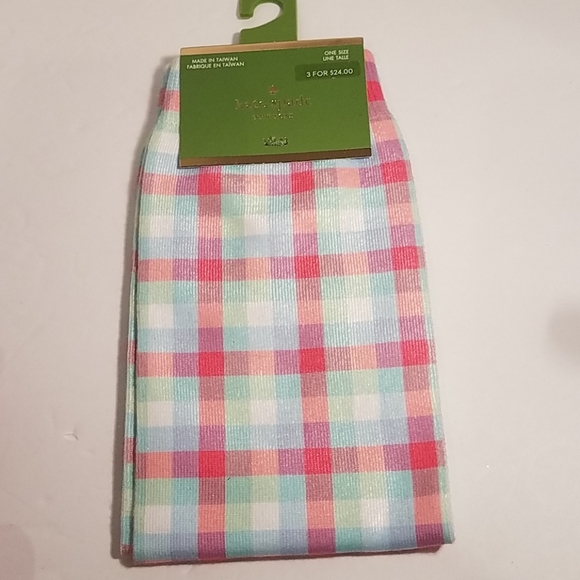 kate spade Accessories - Kate Spade Crew Socks Pastel Print NWT